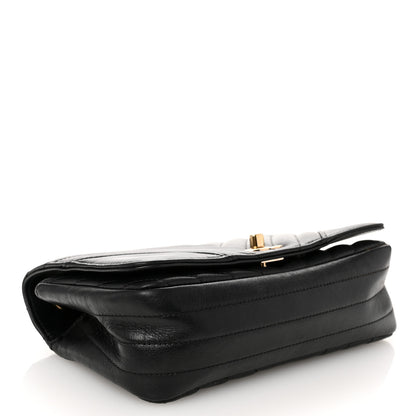 Chanel Calfskin Chevron Quilted Mini Statement Flap Black 4 of 11