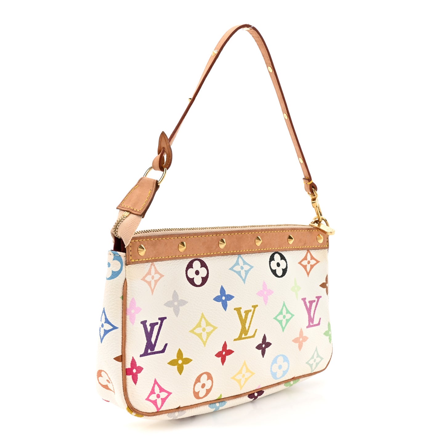 Monogram Multicolor Pochette Accessories White