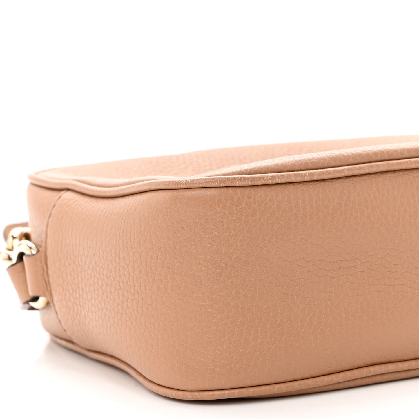 Pebbled Calfskin Small Soho Disco Bag Camelia