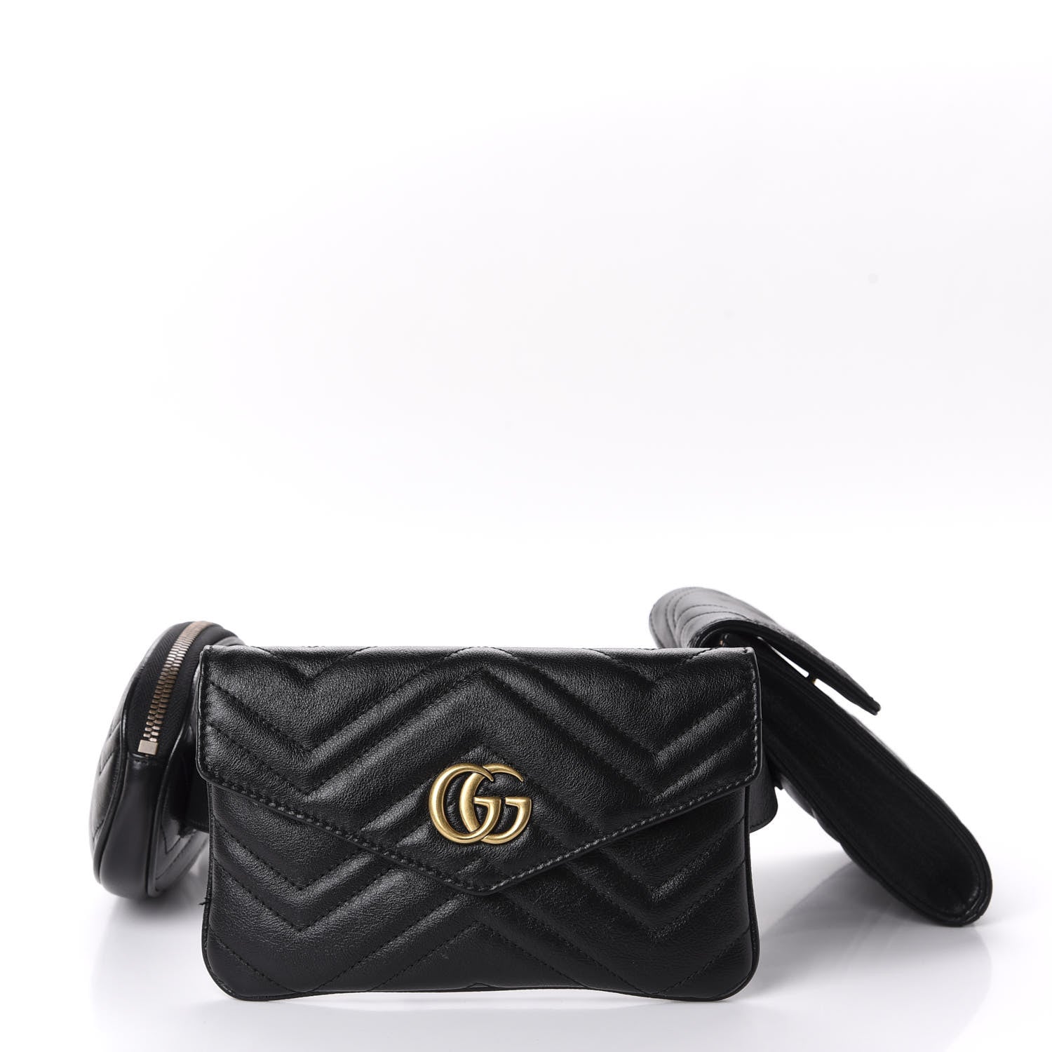 Gucci Calfskin Matelasse GG Marmont 2.0 Multi Belt Bag 85 34 Black 3 of 17