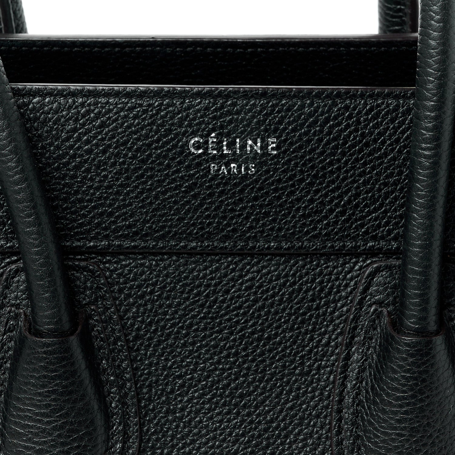 Celine Drummed Calfskin Micro Luggage Black 8 of 10