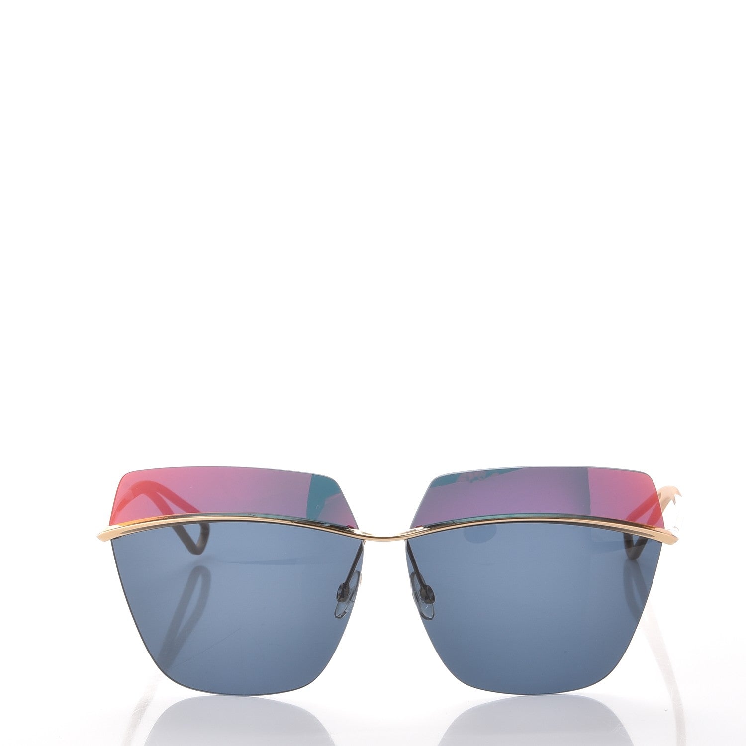 Christian Dior Metal DiorMetallic Sunglasses Orange Blue 2 of 9