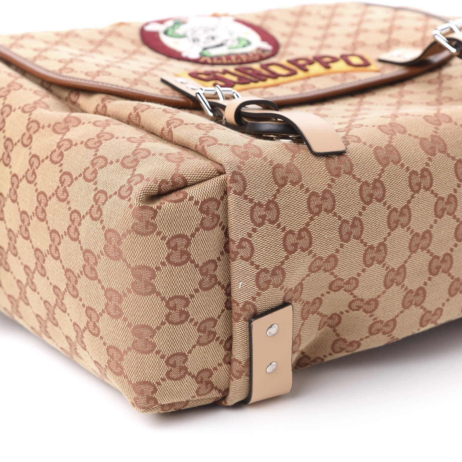 Gucci Monogram Childrens Sciroppo Patch Backpack Beige 5 of 9
