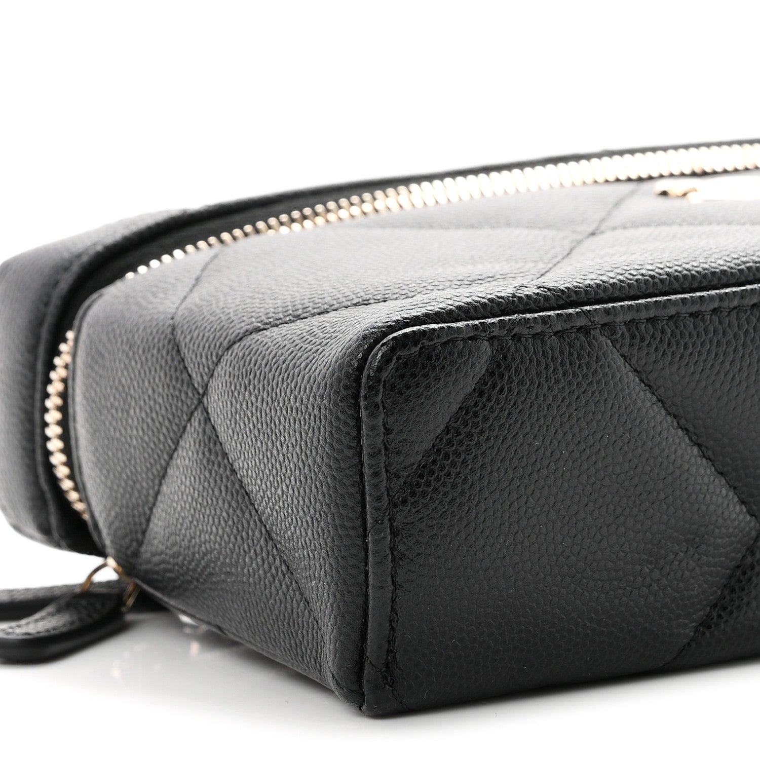 Chanel Caviar Quilted Top Handle Slim Vanity With Chain Black 8 of 10