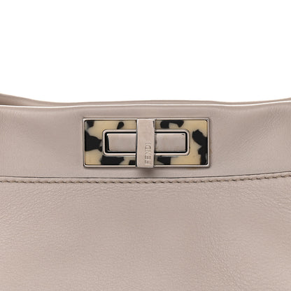 Fendi Vitello Seta Plexiglass Granite Large Peekaboo Iconic Satchel Polvere 8 of 14