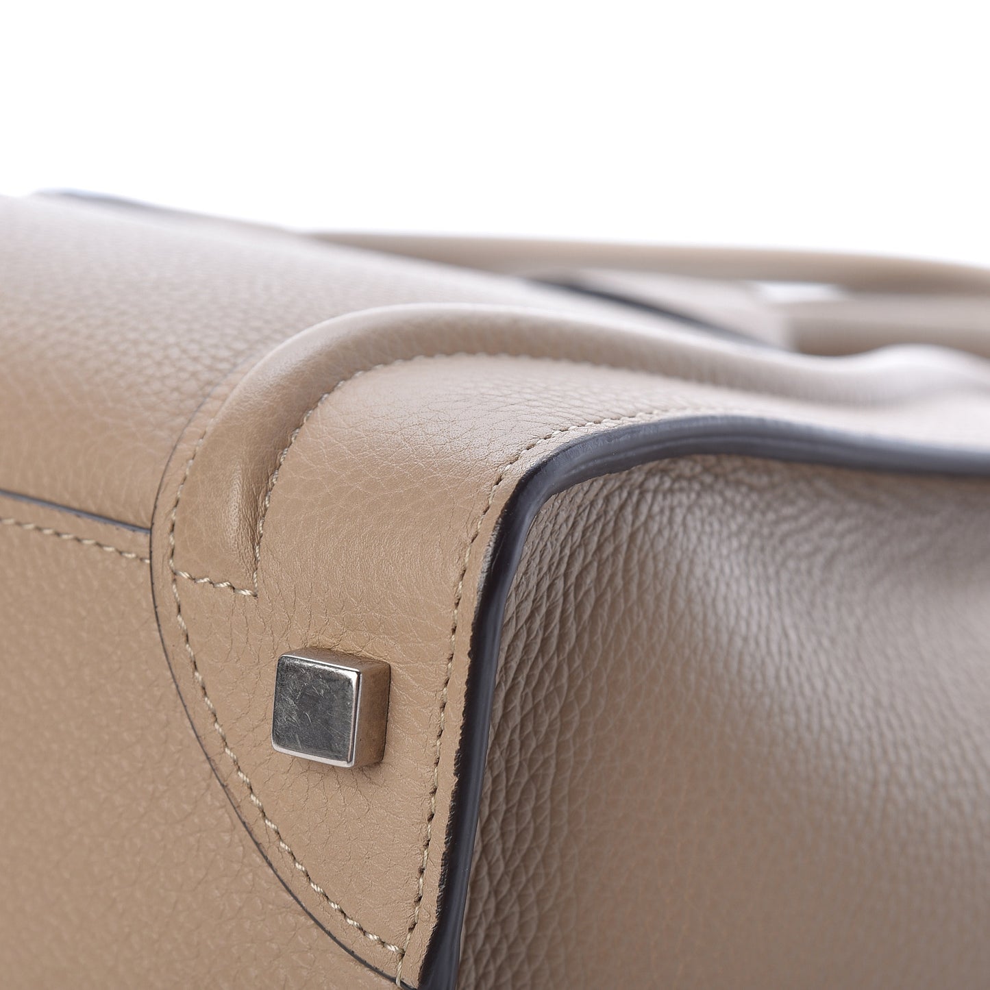 Drummed Calfskin Micro Luggage Dune