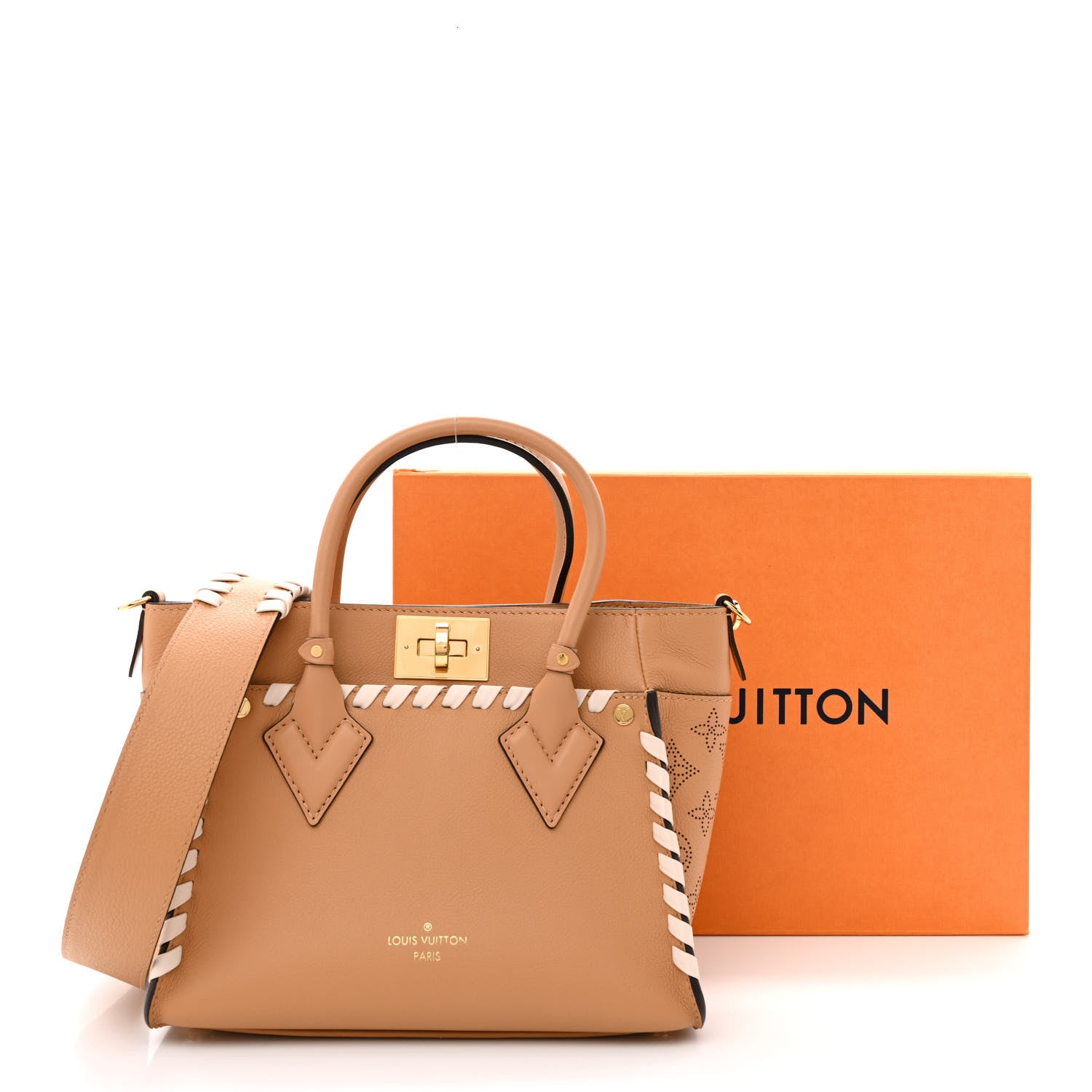 Louis Vuitton Calfskin Mahina Braided On My Side PM Arizona Brown 10 of 10