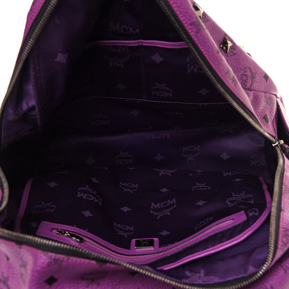 MCM Visetos Studded Medium Stark Backpack Purple 4 of 11