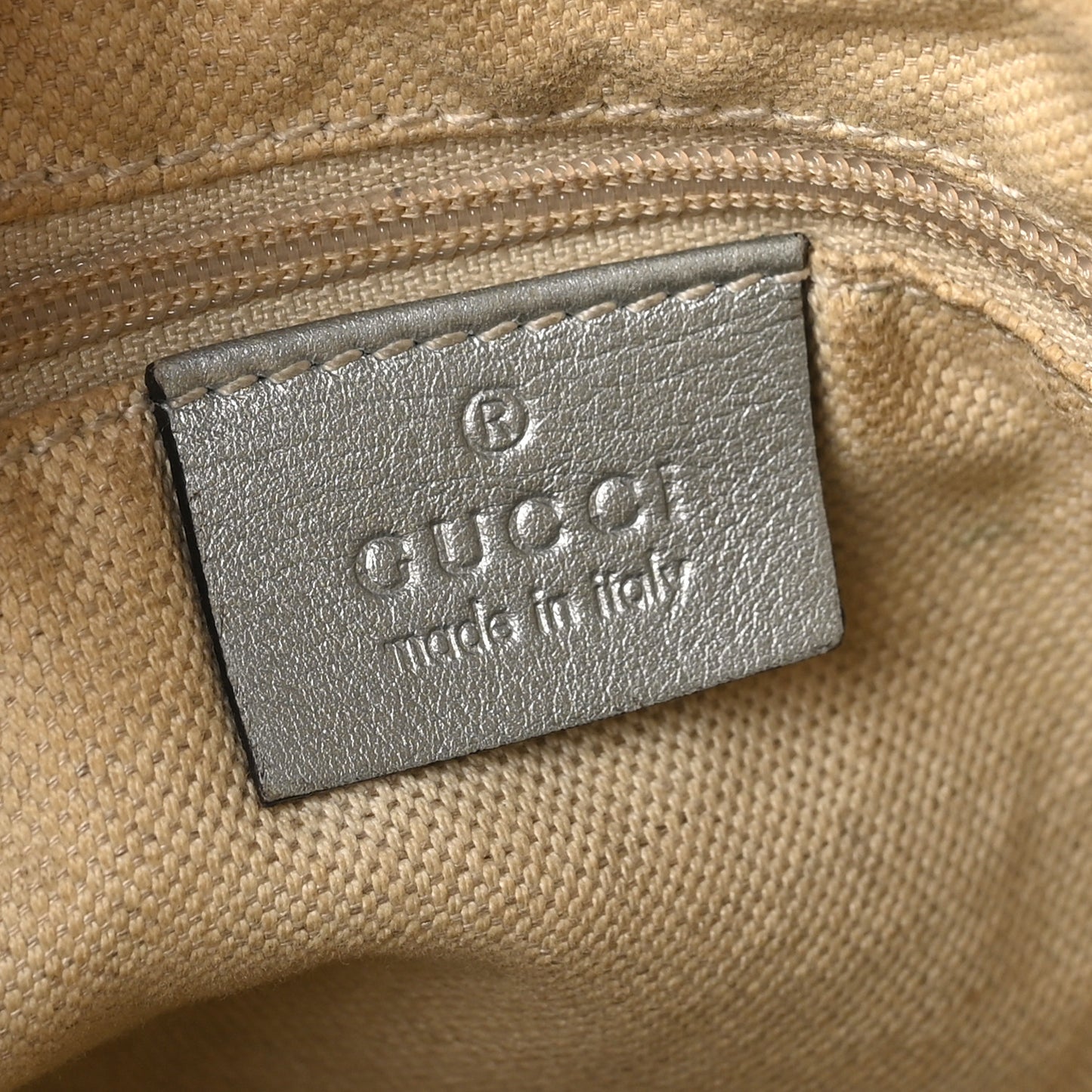 Metallic Guccissima Medium D Gold Hobo Silver