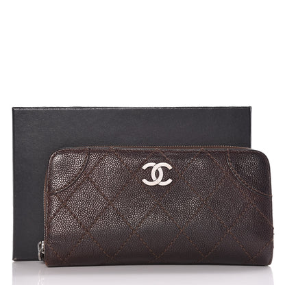 Chanel Caviar Quilted Outdoor Ligne Wallet Dark Brown 11 of 11