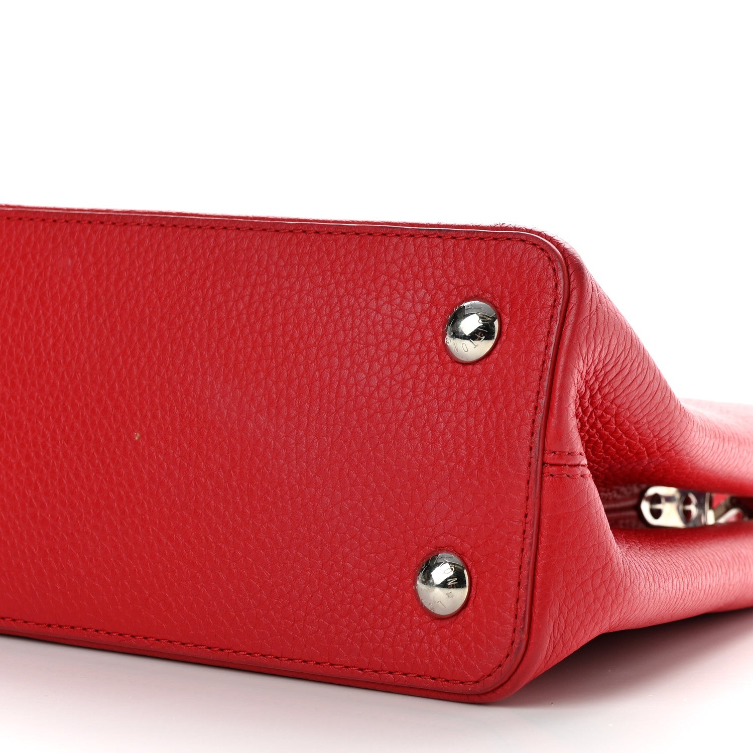 Louis Vuitton Taurillon Capucines PM Rubis 9 of 15