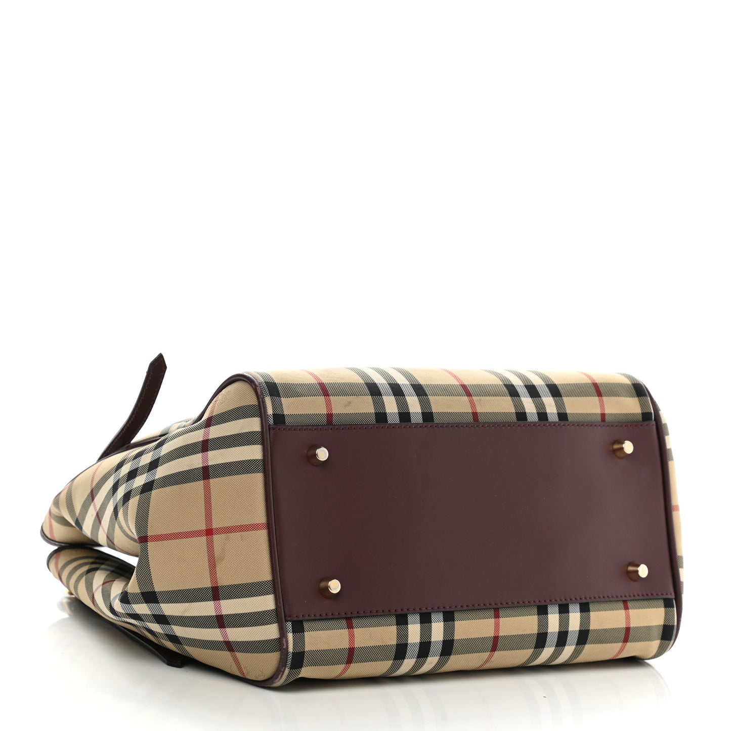 House Check Small Canterbury Tote Burgundy