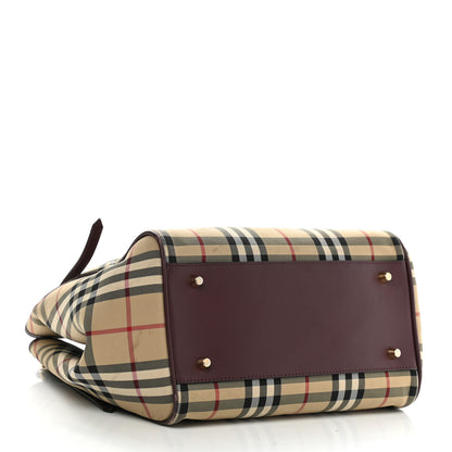 Burberry House Check Small Canterbury Tote Burgundy 4 of 13