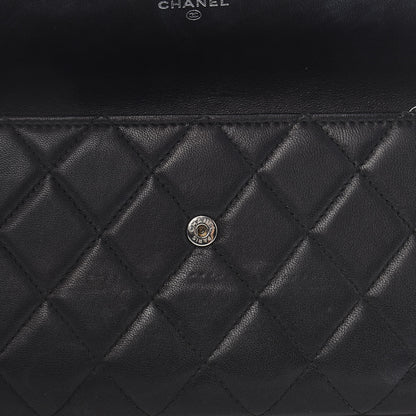 Chanel Lambskin Quilted Boy Flap Wallet Black 13 of 14