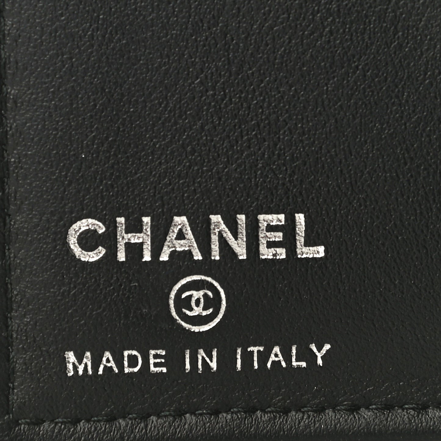 Crumpled Calfskin Quilted Card Holder Wallet So Black
