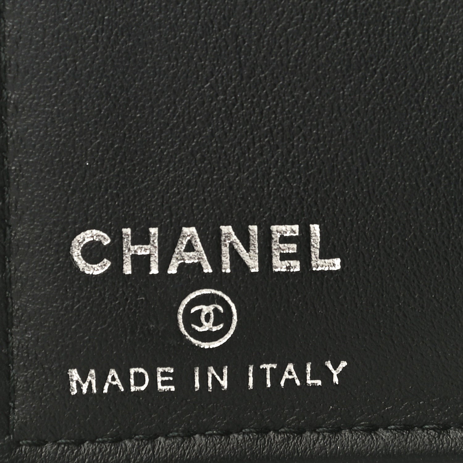 Chanel Crumpled Calfskin Quilted Card Holder Wallet So Black 6 of 13