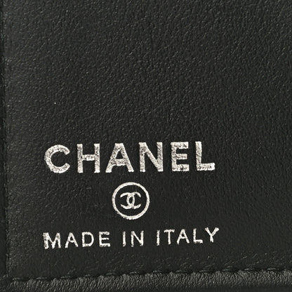 Chanel Crumpled Calfskin Quilted Card Holder Wallet So Black 6 of 13