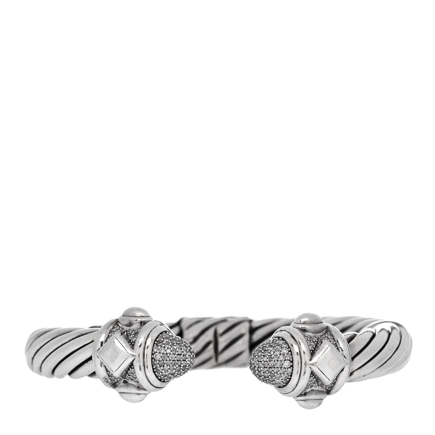 Sterling Silver Diamond 10mm Renaissance Bracelet