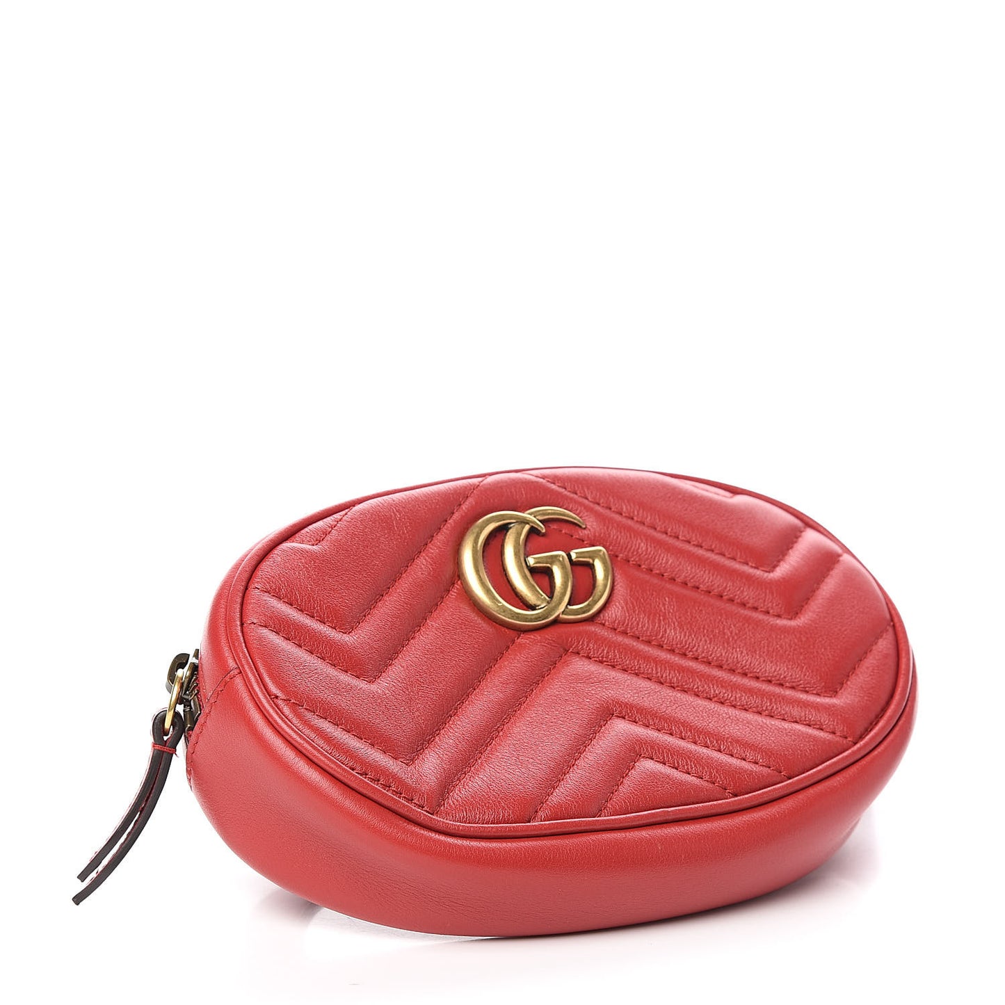 Calfskin Matelasse GG Marmont Belt Bag 85 34 Hibiscus Red