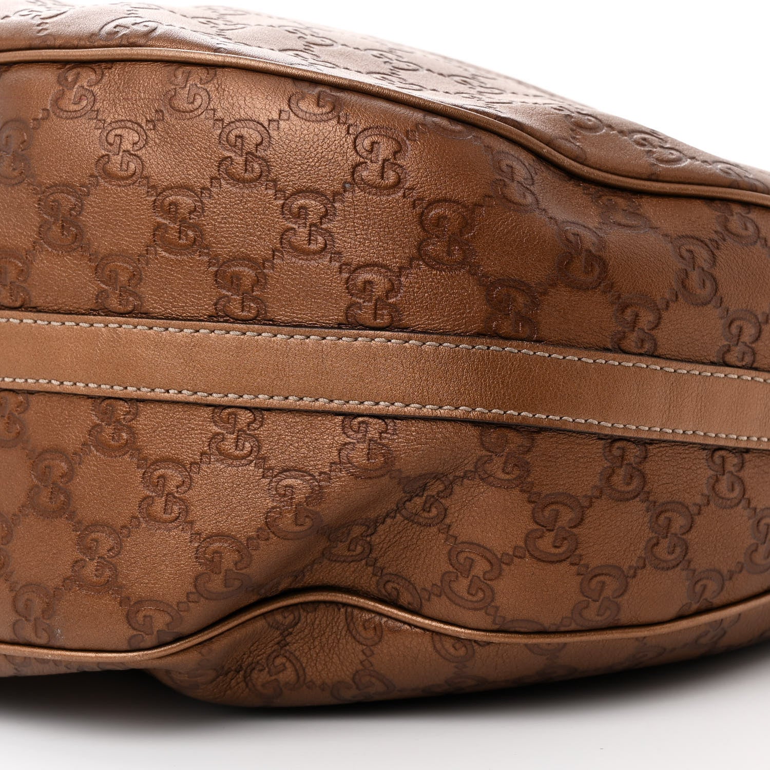 Gucci Metallic Guccissima Large GG Twins Hobo Bronze 10 of 13