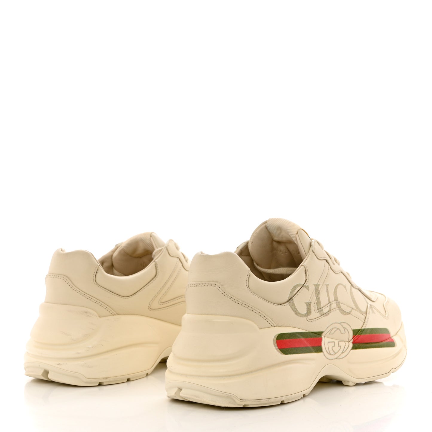 Calfskin Logo Womens Rhyton Sneakers 40 Ivory