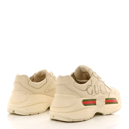 Gucci Calfskin Logo Womens Rhyton Sneakers 40 Ivory 4 of 12