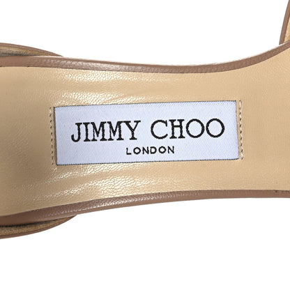 Jimmy Choo Calfskin Trinny Ankle Strap 100 Pumps 37.5 Ballet Pink Black 6 of 7