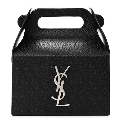 Saint Laurent Calfskin Monogram Take Away Box Black 1 of 9