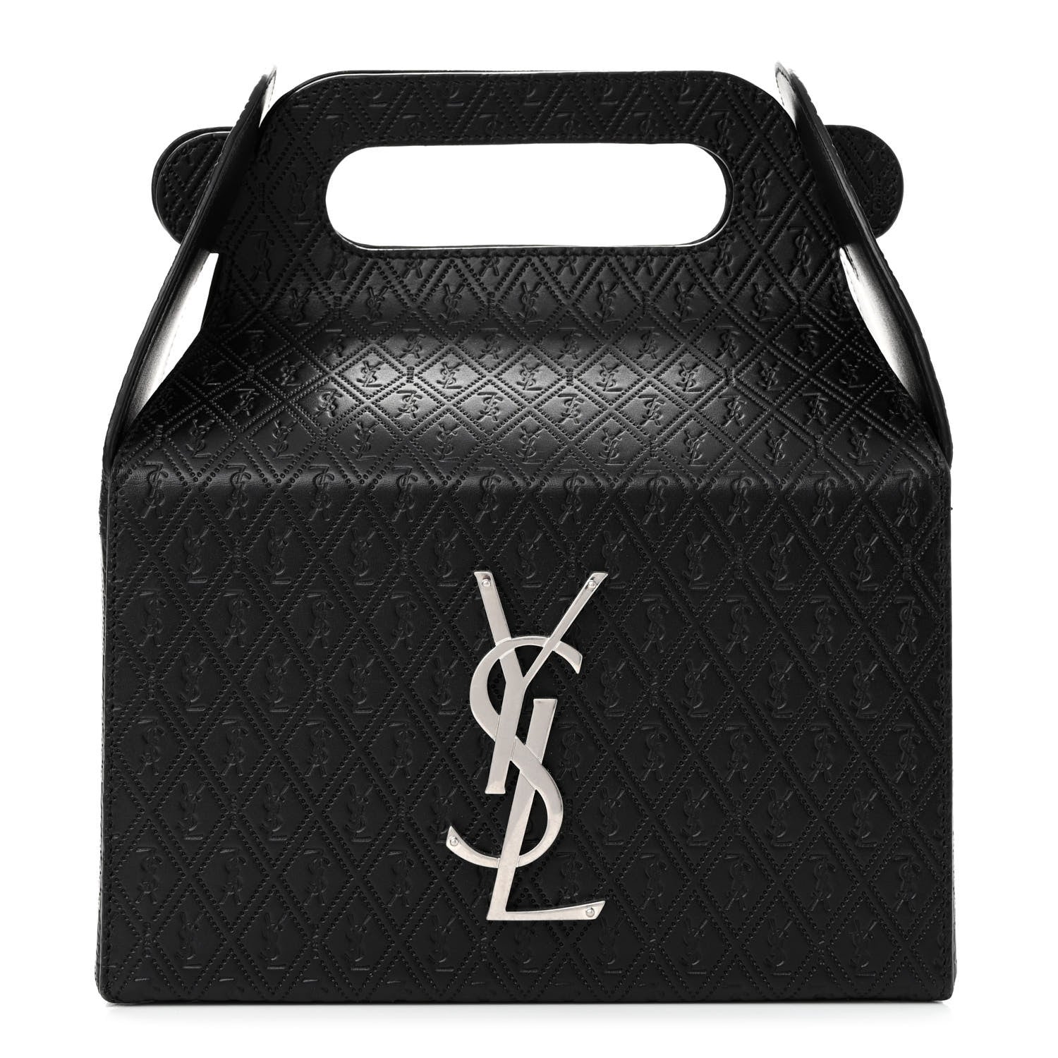 Saint Laurent Calfskin Monogram Take Away Box Black 1 of 9