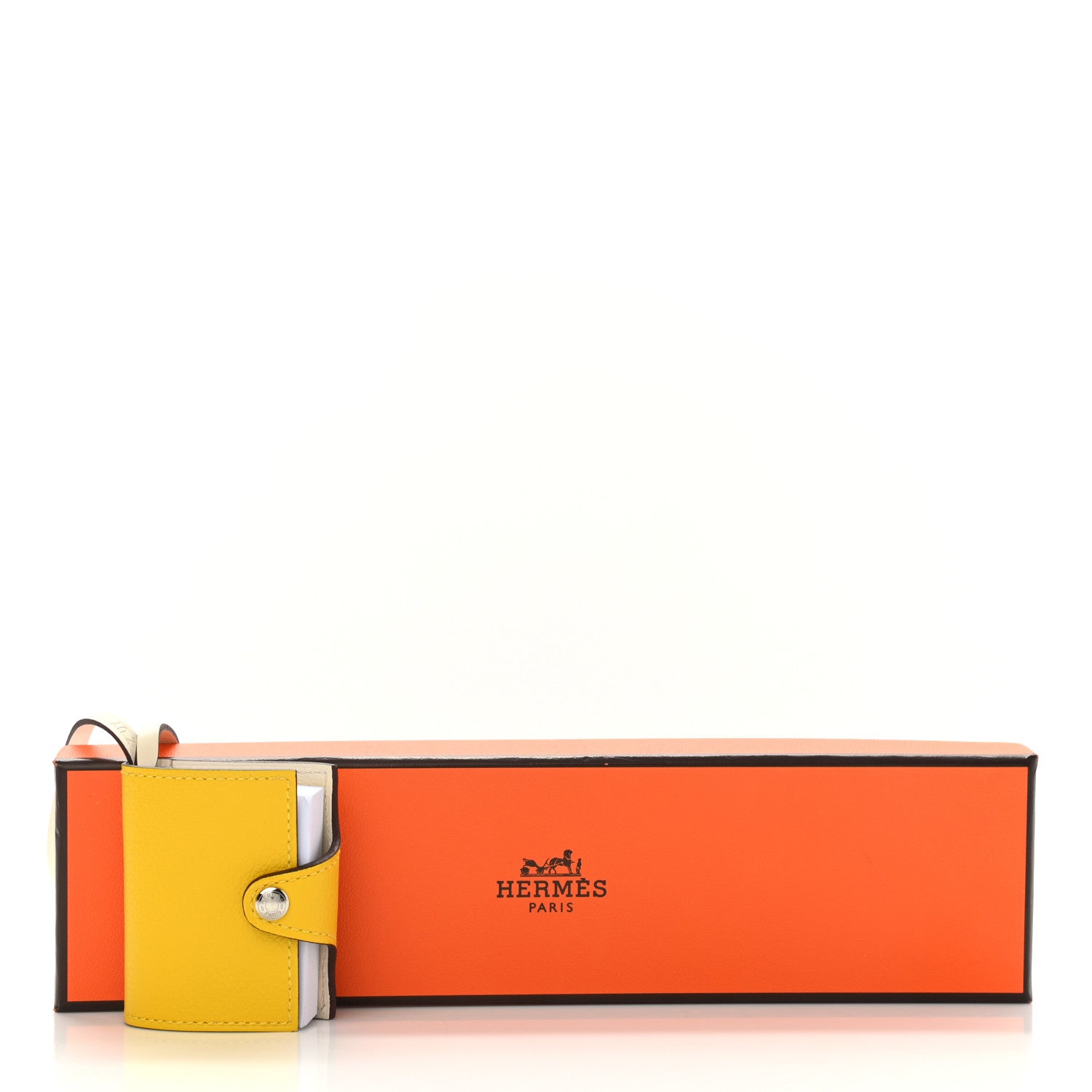 Hermes Evercolor Swift Verso Ulysse Nano Bag Charm Jaune de Naples Nata 6 of 6