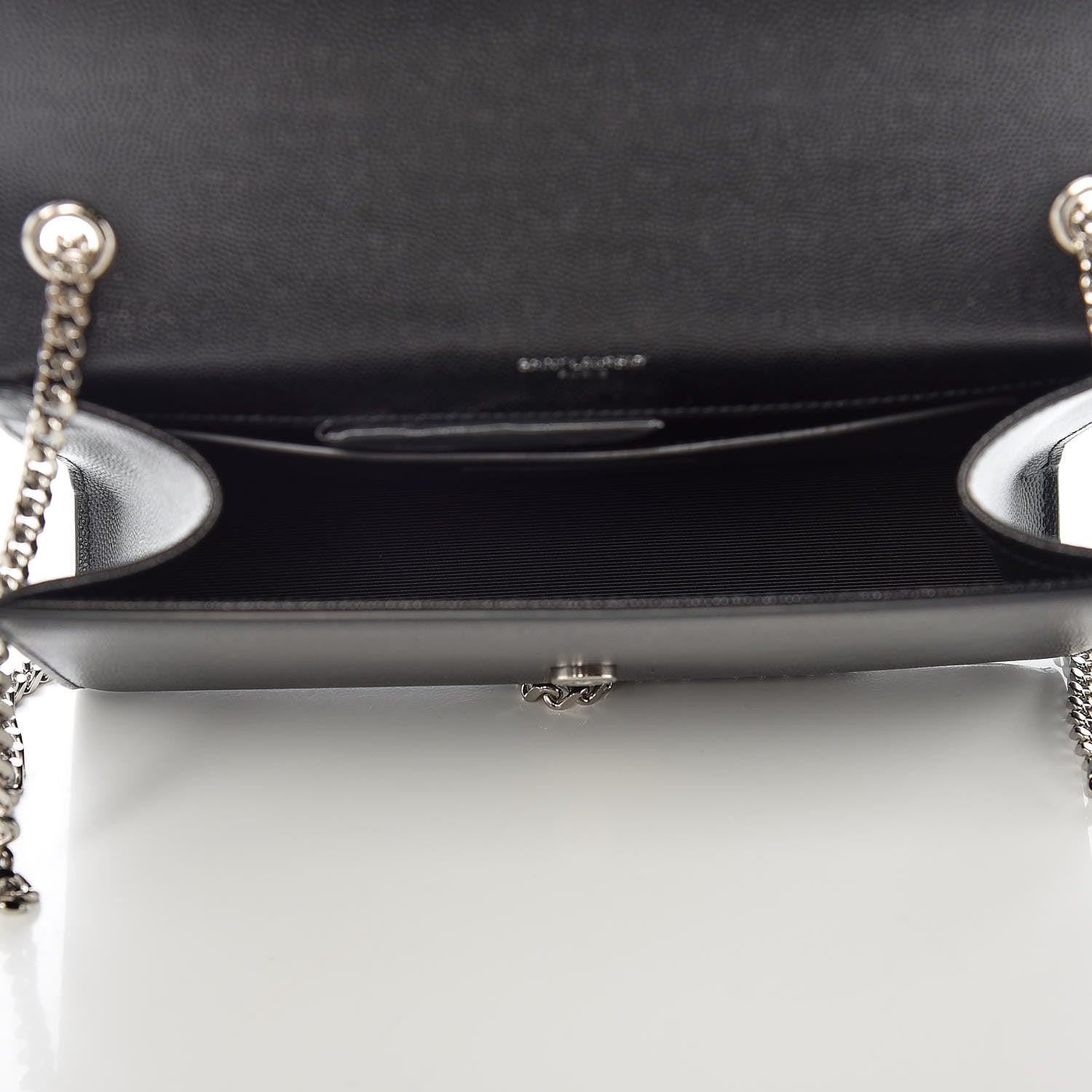Saint Laurent Grain De Poudre Medium Classic Monogram Kate Satchel Black 7 of 11