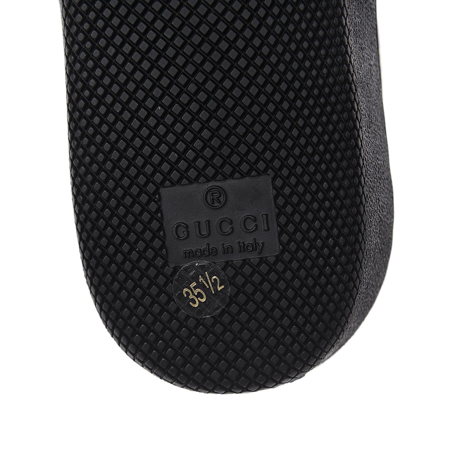 Gucci X DAPPER DAN Calfskin Laminated Ayers GG Micro Monogram Womens G74 Sneakers 35.5 Black Gold 7 of 7