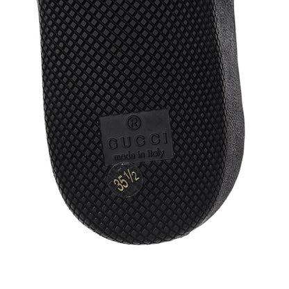 Gucci X DAPPER DAN Calfskin Laminated Ayers GG Micro Monogram Womens G74 Sneakers 35.5 Black Gold 7 of 7