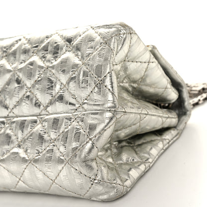 Chanel Metallic Aged Calfskin Striped Accordion Reissue 2.55 Mini Flap Silver 13 of 13