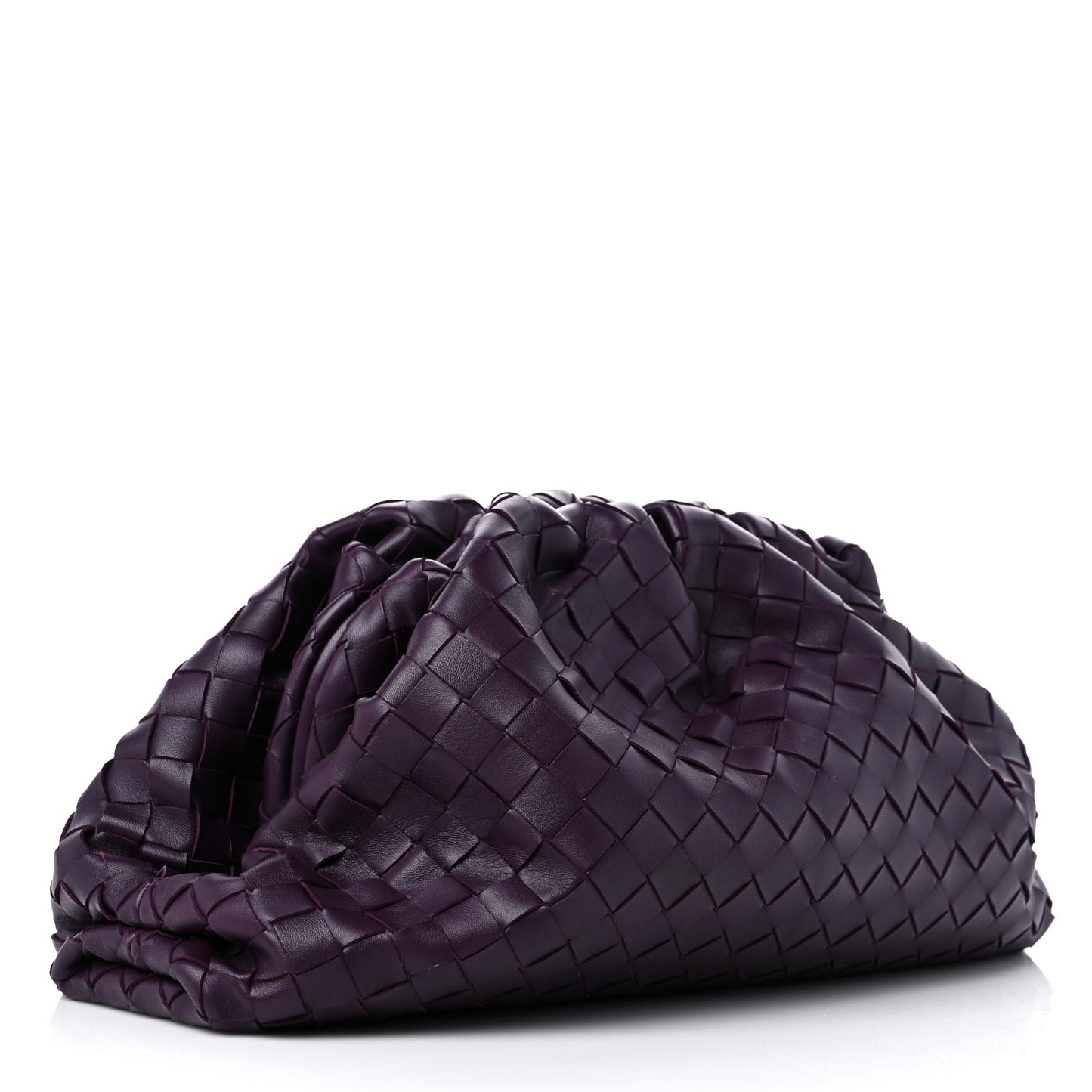 Nappa Maxi Intrecciato The Pouch Oversized Clutch Grape