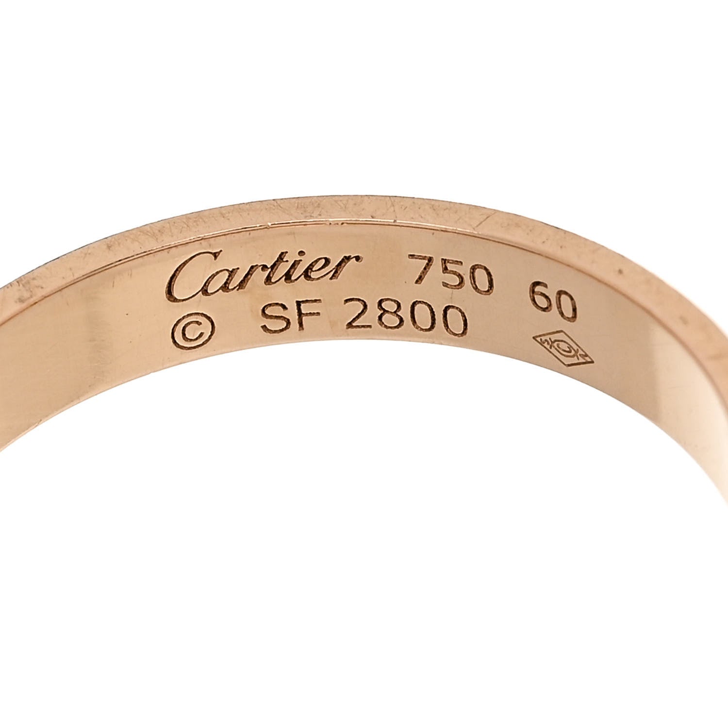 Cartier 18K Pink Gold 3.5mm LOVE Wedding Band Ring 60 9.25 4 of 5