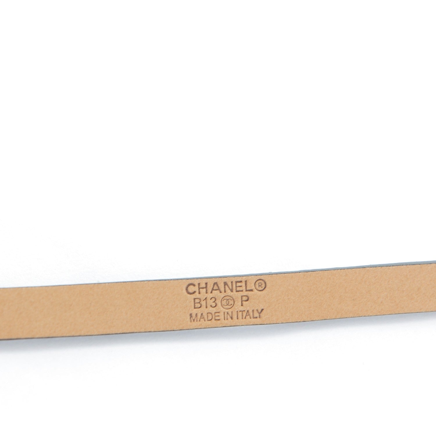 Chanel Metallic Calfskin CC Skinny Belt 85 34 Black 3 of 8