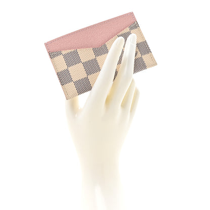 Louis Vuitton Damier Azur Daily Card Holder Rose Ballerine 2 of 8