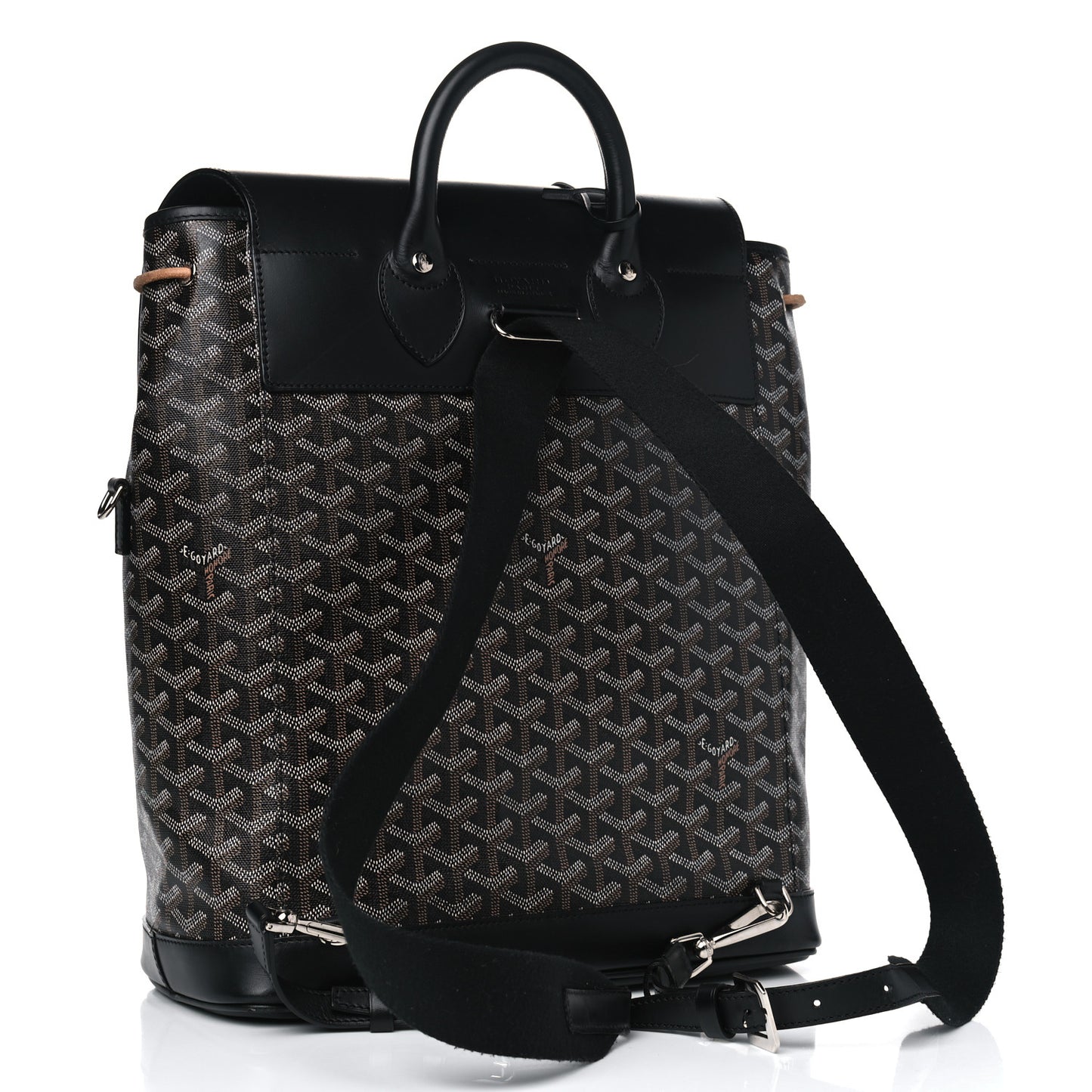Goyardine Calfskin Alpin MM Backpack Black