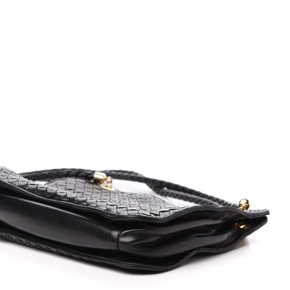 Bottega Veneta Nappa Intrecciato Shoulder Bag Black 10 of 11