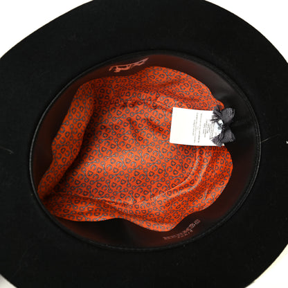 Hermes Rabbit Felt Silk Lucky Charms Hat 58 Black 4 of 6