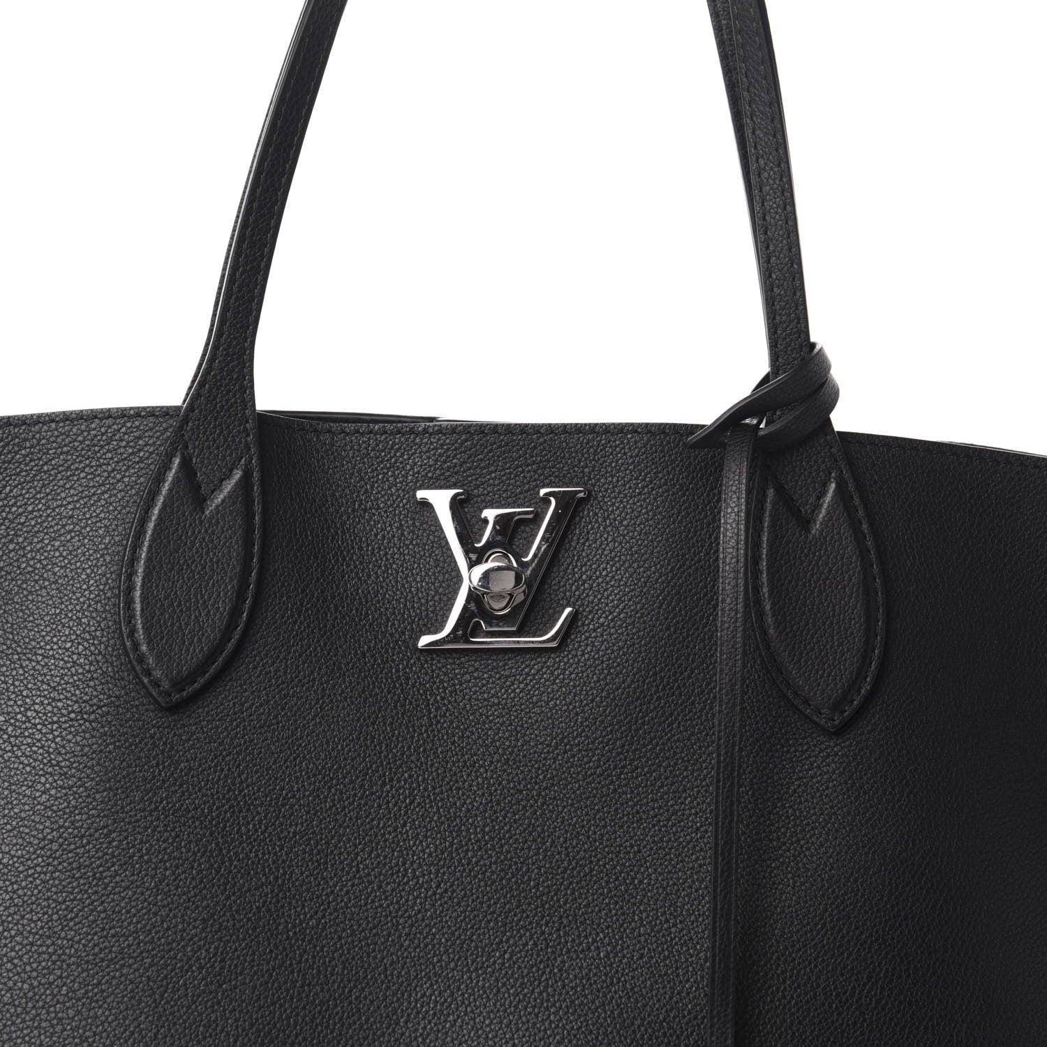 Louis Vuitton Calfskin Lockme Go Tote Black 11 of 11