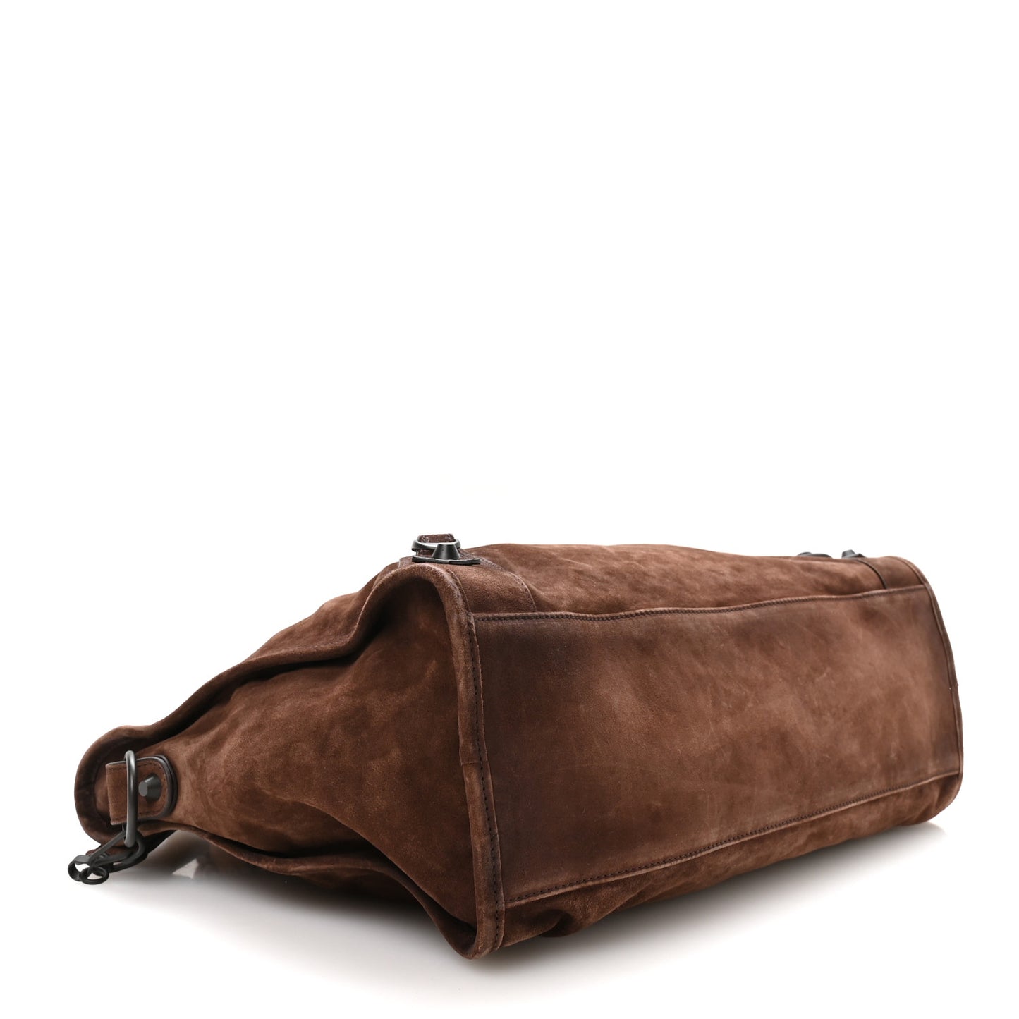 Waxed Suede Calfskin Classic Hardware Medium Le City Light Espresso