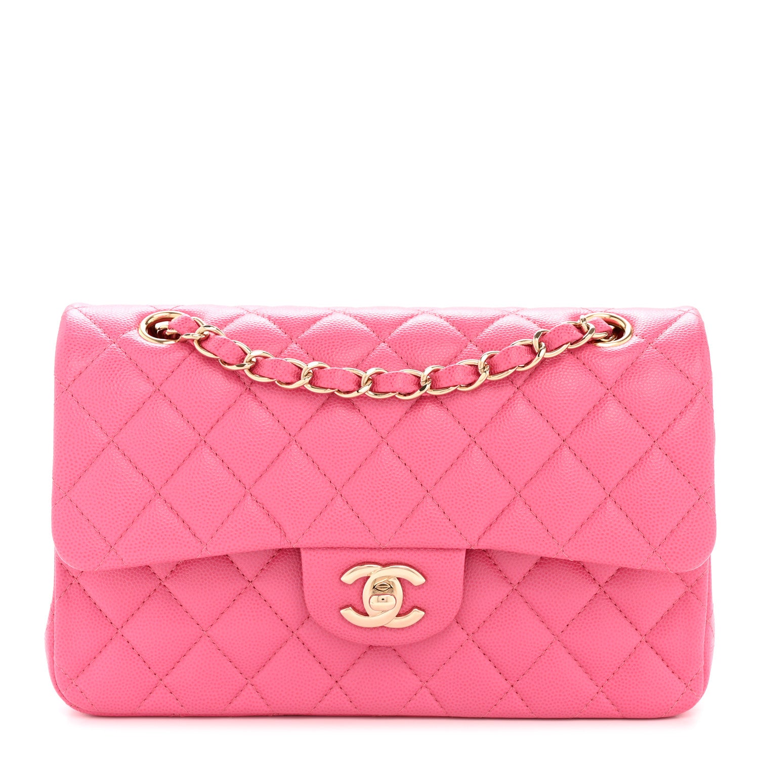Chanel Caviar Quilted Small Double Flap Pink 1 of 10