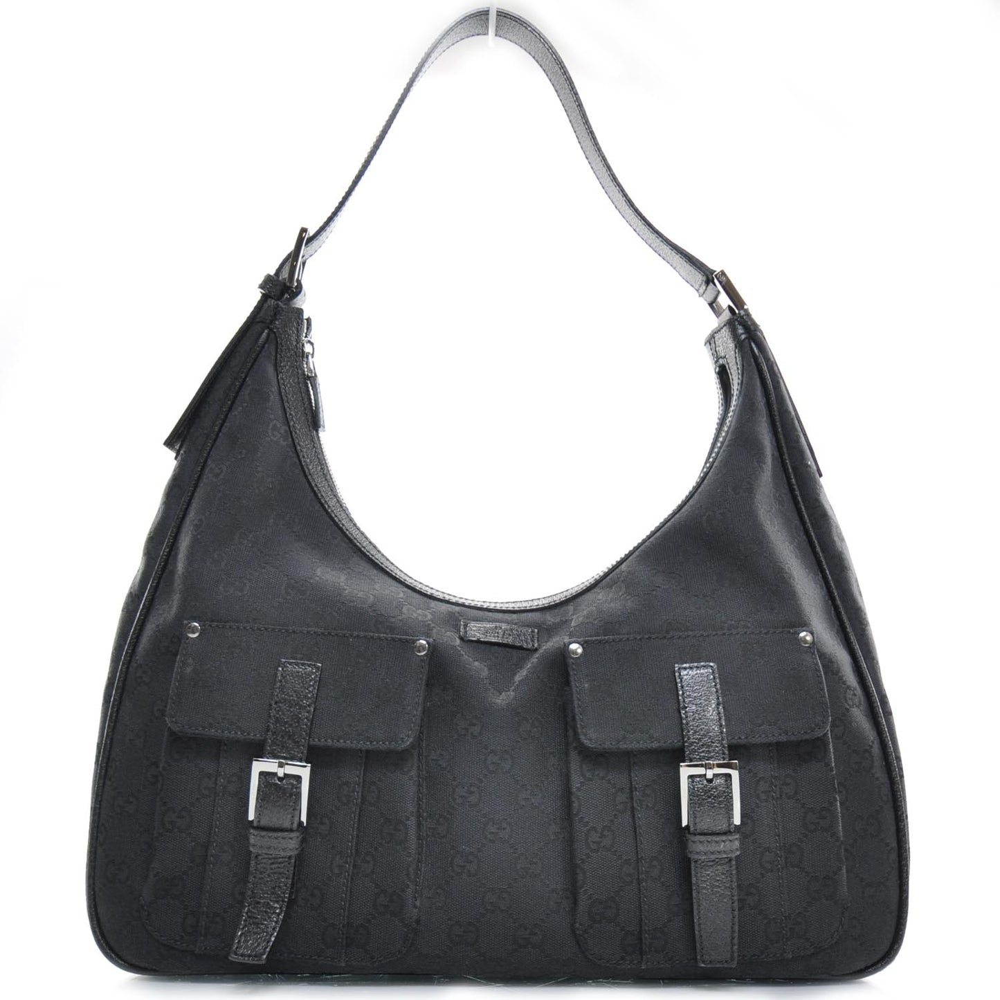 Monogram Large Pocket Hobo Black