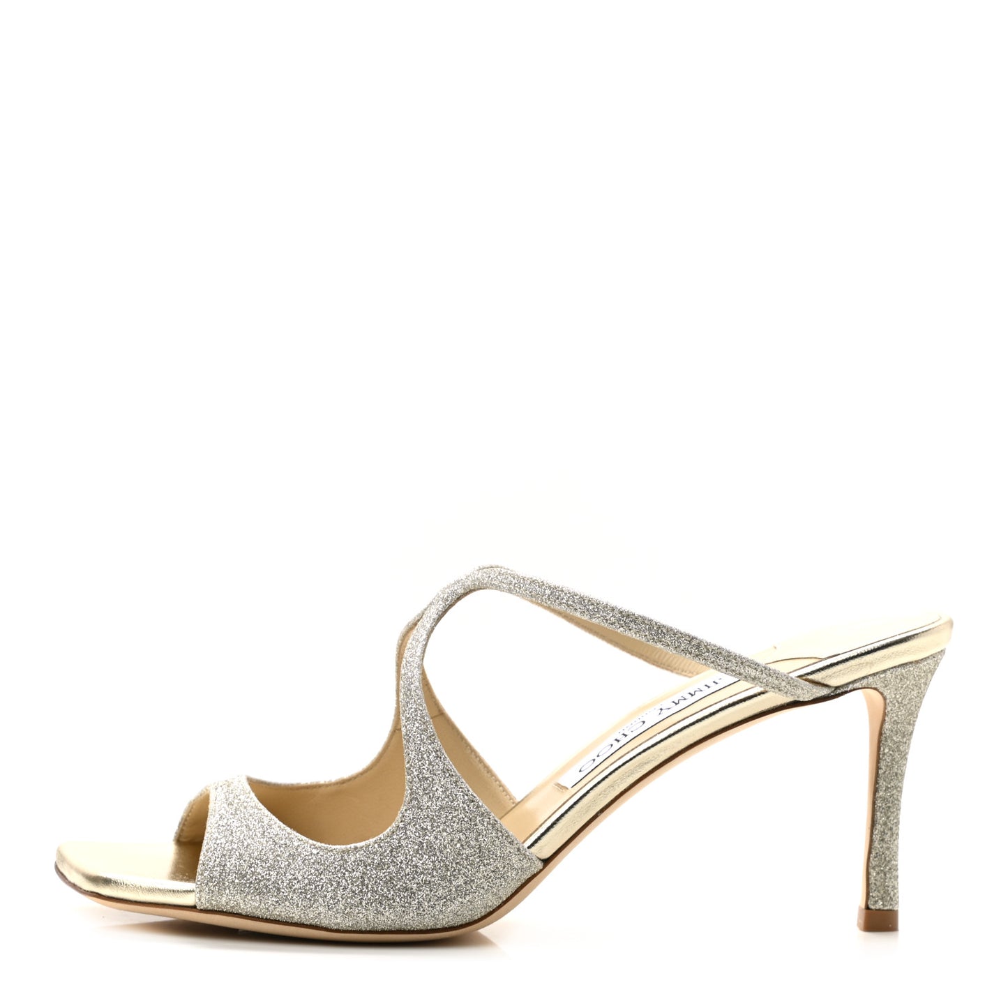 Dusty Glitter Anise 75 Sandals 38.5 Platinum Ice