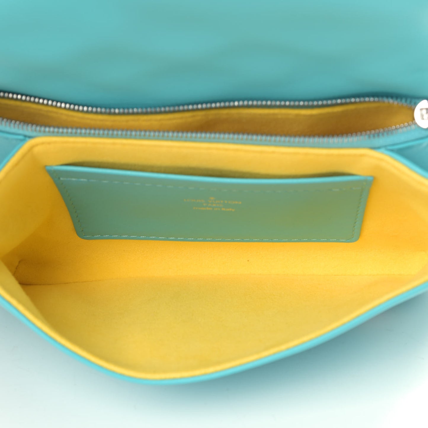 Lambskin Embossed Monogram Vuittamins Pochette Coussin Menthe Jaune