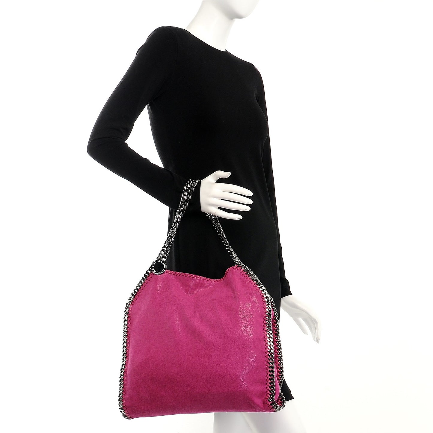 Shaggy Deer Small Falabella Tote Pink
