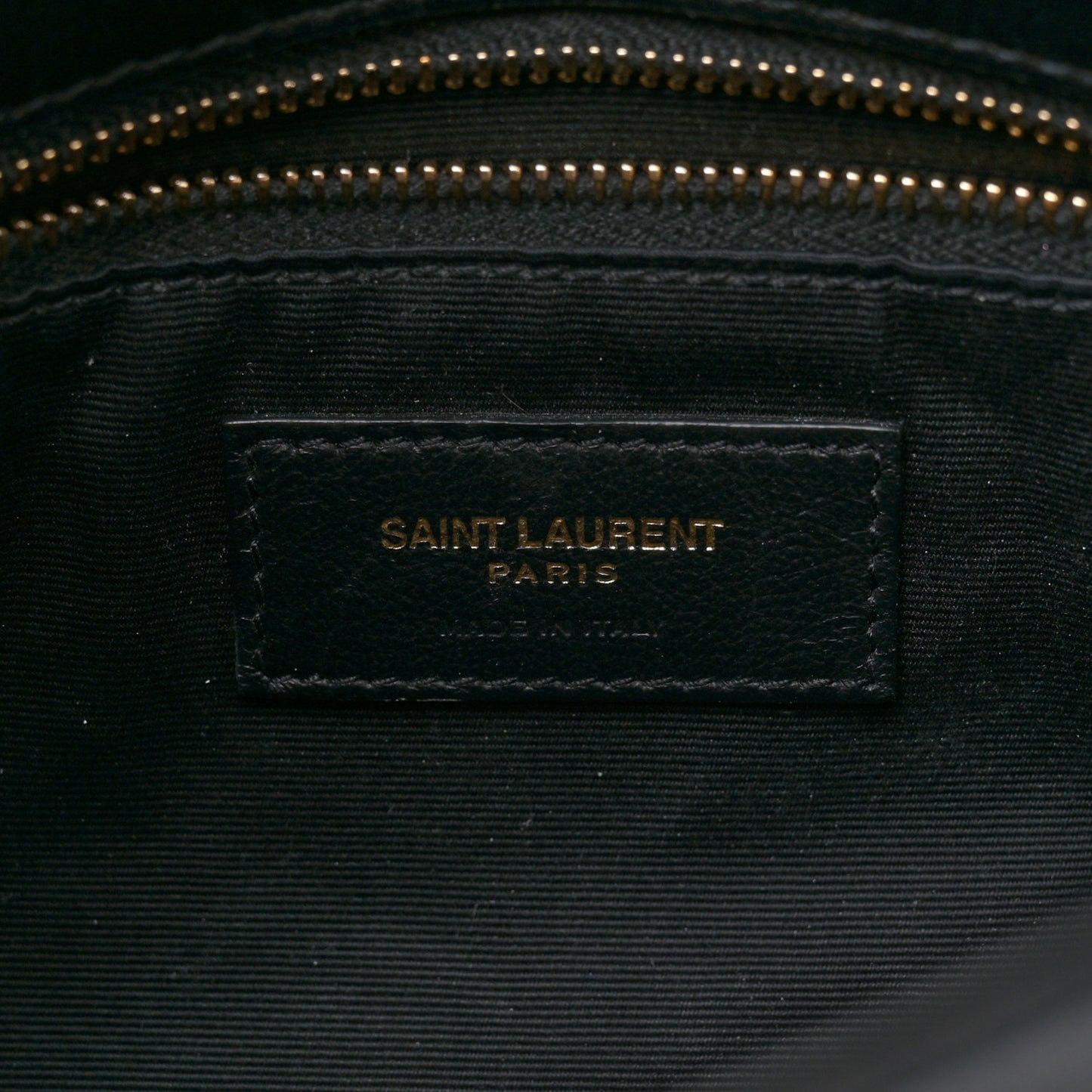 Lambskin Quilted Small Loulou Puffer Monogram Chain Satchel Black