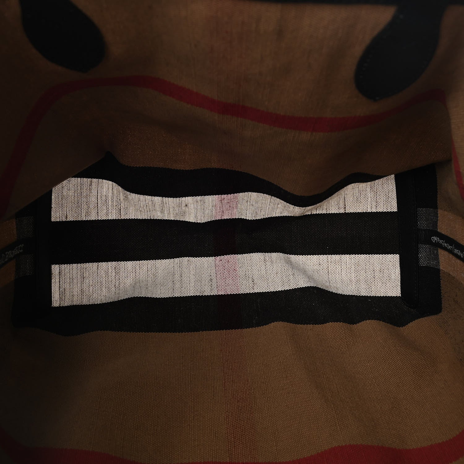 Burberry Coated Canvas Mega Check Medium Doodle Tote Black 4 of 4